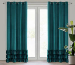  Megi fodros dekor függöny Sötét türkiz 140x250 cm