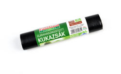 Szemeteszsák újrahasznosított 135 liter 70 x 110 cm 17 mikron 5 db/tekercs Mazzini_fekete