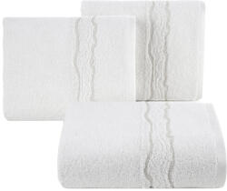  Karin pamut törölköző fényes cérnával szőtt díszítéssel Fehér 50x90 cm (454315)