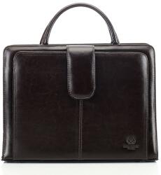 Paolo Peruzzi Női bőr aktatáska BERGAMO | sötétbarna