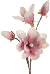 Magnolia művirág ezüst csillámmal 667 Rózsaszín 60x12 cm (374705)
