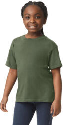 Gildan Rövid ujjú Softstyle gyerekpóló, Gildan GIB64000, Military Green-M (gib64000mi-m)