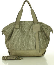 Marco Mazzini Női bőr shopper táska | bézs