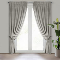  Antara bársony sötétítő függöny megkötővel Szürke 140x300 cm (429511)