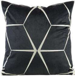  Blink28 bársony párnahuzat Fekete/ezüst 45x45 cm (391045)