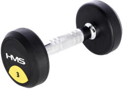 HMS Gumiborítású kézisúlyzók PRO HMS HG 3 KG fekete|szürke|sárga
