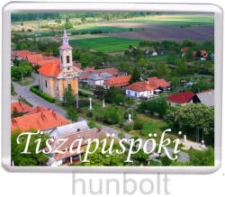  Tiszapüspöki Légifotó hűtőmágnes (műanyag keretes)