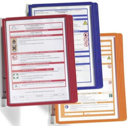 Durable Bemutatótábla tartó, fali, 5 db táblával, Durable Vario® Wall 5, sötétkék (555107) - iroszer24