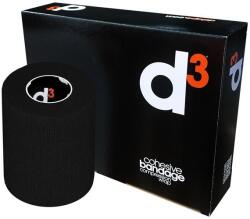 d3 Rugalmas öntapadó bandázs (fekete) 10cm x 5m