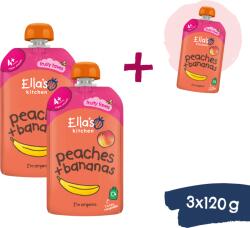 Ella's Kitchen 2+1 INGYEN: Ella's Kitchen BIO Banán és őszibarack (120 g) - mamasbaby