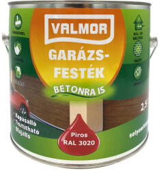 Festék Bázis Valmor piros 2, 5 l Garázsfesték RAL 3020 986 (986)