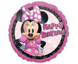 anagram Fólia lufi 18" 45cm, Minnie, Happy Birthday (LUFI375665)