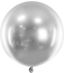  Kerek fényes léggömb 60cm, ezüst (OLBOM-G-018)