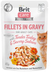 Brit BS. CARE Cat Fillets in Gravy with Tender Turkey & Savory Salmon 85 g (B40501)