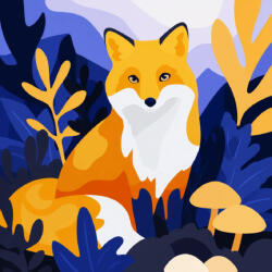 Alkotásutca Nyugodt róka - Számfestő készlet kereten 40x40