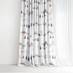 Goldea karácsonyi dekoratív drapéria - téli táj 280x150 cm