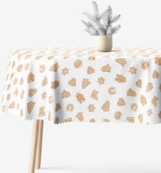 Goldea karácsonyi ovális teflonos terítő - mézeskalácsok 120 x 180 cm