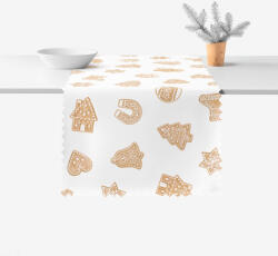 Goldea karácsonyi teflonbevonatú asztali futó - mézeskalácsok 50x180 cm