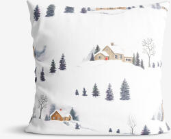 Goldea karácsonyi dekoratív párnahuzat - téli táj 45 x 45 cm