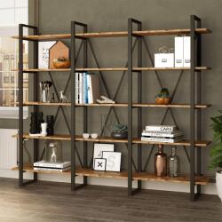 Adana Biblioteca Sous cadru Metal, Crem, 220x180x34 cm (956LCS1410) Biblioteca