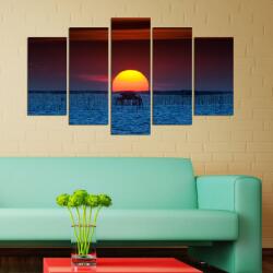 Charm Tablou MDF ( 5 buc ) Delta Dunare, Multicolor, 60x110 cm (223CHR1956)
