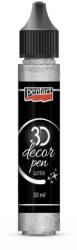  3D dekortoll csillogó 30 ml ezüst