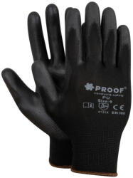 ProofSafety Mănuși de lucru negre acoperite cu poliuretan, aderență excelentă și rezistență la uzură, design subțire (MV-04-301-8)