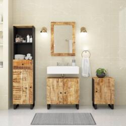 vidaXL Комплект мебели за баня, 4 части, масивна мангова дървесина (3200641)