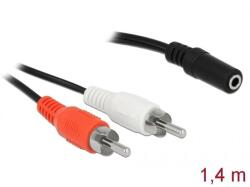 Delock Audio Cable 2x RCA male to 1x 3.5mm 3 pin Stereo Jack 1, 4m (85808)