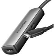 AXAGON RVC-HI8KPD USB-C -> HDMI 2.1 adapter 8K/60Hz Aluminum 16cm cable PD 100W Black (RVC-HI8KPD)