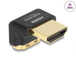 Delock HDMI Adapter male to female 90° downwards angled 8K 60 Hz metal Black (60016)