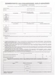 VECTRALINE Nyomtatvány üzembentartói jog átruházásáról szóló szerzõdés VECTRALINE A/4 álló 4 példányos (AREND4/2010) - tonerpiac