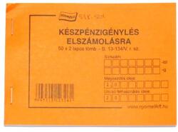  Nyomtatvány készpénzigénylés elszámolásra - tonerpiac