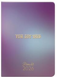 PLANALL Zsebnaptár PLANALL B/6 heti álló fehér lapos aranyozott This 2026 (21541) - tonerpiac