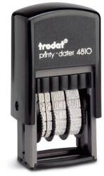 TRODAT Bélyegzõ dátum TRODAT 4810 MA fordított számmal megjelenített fekete ház fekete párna (4810MA) - tonerpiac