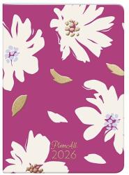 PLANALL Zsebnaptár PLANALL B/6 heti álló fehér lapos aranyozott Fall 2026 (21545) - tonerpiac