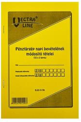 VECTRALINE Nyomtatvány pénztárgép napi bevételeinek módosító tételei VECTRALINE A/5 álló 25x2 lapos (B22-31) - tonerpiac