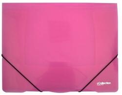 eCollection Gumis mappa E-COLLECTION A/4 műanyag pink (2-588) - tonerpiac