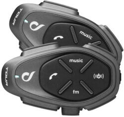 INTERPHONE Casti Bluetooth INTERPHONE TOUR HD Motorbike intercom 1500 m 2 pcs Black (TOUR HD)