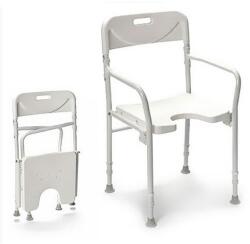  Tusolószék háttámlával, állítható magasságú csúszásmentes lábakkal, összecsukható, karfás, Drive