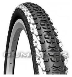 Rubena 50-406 20x1, 90 V75 Scylla fehér csíkos Mitas kerékpár gumi (107770GU)