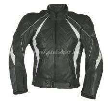 Rush-M Motoros bőrkabát BK-18 M Fekete-Fehér (981423)