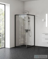 RAVAK BLIX II NBLRV2 90x90 cm-es tolóajtós zuhanykabin, transparent üveg, fekete 1LM70300Z1 (1LM70300Z1)