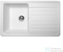 LunArt Ellis 75, 8x46, 2 cm-es öntött gránit mosogató medence szifon nélkül, Pearl white 5999123000378 (5999123000378)