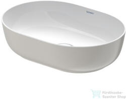 Duravit LUV 500x350 mm-es ráültethető mosdó, fehér/ szatén szürke matt 0379502300 (0379502300)