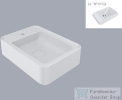 LunArt Jaxon 380 51, 9x38 cm-es pultra ültethető öntöttmárvány mosdó túlfolyó nélkül, matt fehér 5999123006080 (5999123006080)
