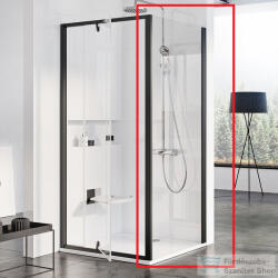 RAVAK PIVOT PPS-80 80 cm-es fix oldalfal, Fekete+Transparent, 90G40300Z1 (90G40300Z1)