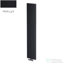 Radeco BORA 1200/21 1200x510 design radiátor, MERKURY 8 (selyemfényű fekete) színben (Radeco_BORA_1200_21_MERKURY8)