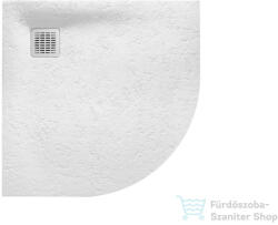Roca Terran Stonex 90x90 cm-es íves zuhanytálca lefolyóval, fehér AP10538438401100 (AP10538438401100)
