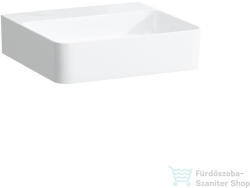 Laufen Val SaphirKeramik 45x42 cm-es kézmosó csaplyuk és túlfolyó nélkül, LCC bevonattal, fehér H8152814001121 (H8152814001121)